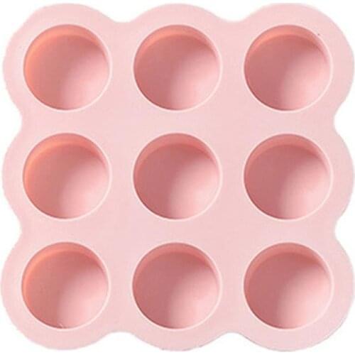 1 PCS Silicone 9-Cavity Cake Mold Non-Stick Chocolate Pastry Baking Mold DIY Mousse Cake Decoration Mould Homemade Cake Tools