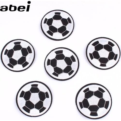 10pcs/lot DIY Clothing Patch Iron On Sew On Football Patches DIY Garments appliques sewing Badge Garment Fabric Stickers
