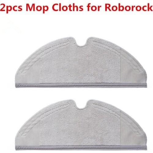 2 Pcs Dry Wet Mopping Cleaning Cleaner Cloths Compatible for Roborock Robot Vacuum Cleaner Mop Cleaner Cloths Replacement Set