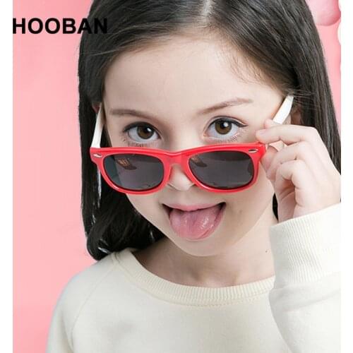 2021 Soft Silicone Polarized Sunglasses Children Fashion Square Kids Sun Glasses Summer Girls Boys Outdoor Safty Eyeglass UV400