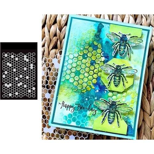 2021 NEW Small Stencil Honeycomb or DIY Scrapbooking Album Stamp Make Paper Card Embossing New Die Cut Embossing Template
