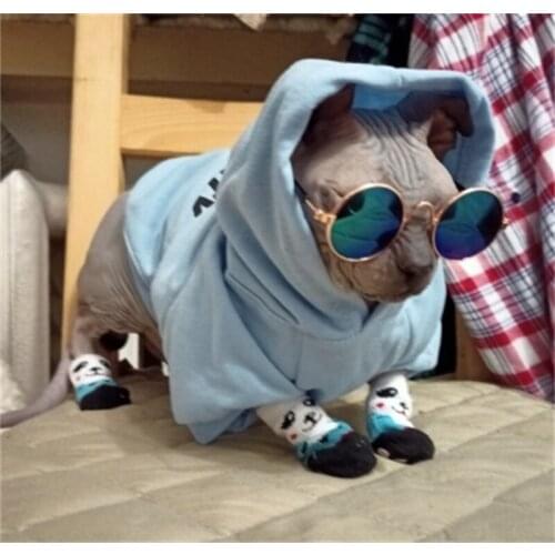 4pcs Pet Puppy Shoes Slippers Non-Slip Knit Socks Indoor For Small Dogs Cats Autumn Winter Indoor Boots Socks Pet Protector