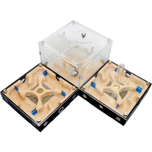 Unlimited Expansion Acrylic Ant Farm Spliceable Flat Ant Nest with Water Tower Concrete Ant House Anthill Pet Workshop 24*12*9cm