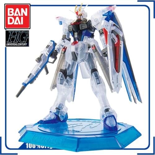 BANDAI HG HGCE 1/144 THE GUNDAM BASE ZGMF-X10A Transparent Color Matching Assembling Model Action Toy Figures Childrens Gifts