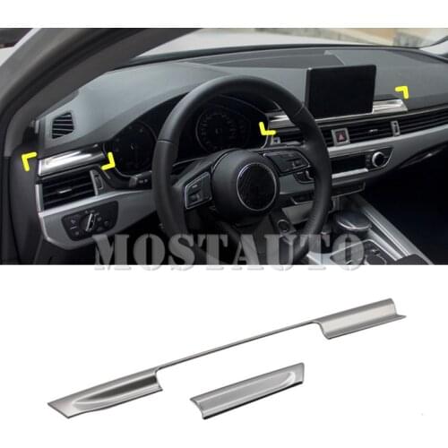 For Audi A4 S4 Interior Center Console Edge Molding Trim Cover 2016-2020 2pcs Car Accessories Interior Car Decor Car Trim