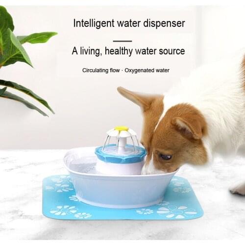 Fountain For Cats Dispenser Cat Dog Water Basin Automatic Circulation 3 Non - Dead - Corner Filter System Electric Water Feeder