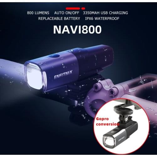 2020 New Light Smart Headlights Enfitnix Navi800 USB Rechargeable Road Mountain Bike Smart Headlights 800 lumens long life time