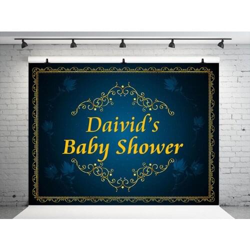 VinylBDS Blue Noble Children Birthday Backdrops Photography Custom Made Custom Made Washable And Seamless Digital Backgrounds