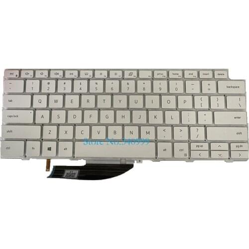 New For DELL XPS 7390 2 IN 1 Laptop Keyboard Backlit No Frame White