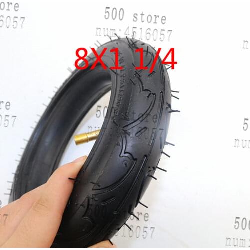 Free shipping 8 Inch 8X1 1/4 Scooter Tire & Inner Tube Set Bent Valve Suits Bike Electric / Gas Scooter Tyre