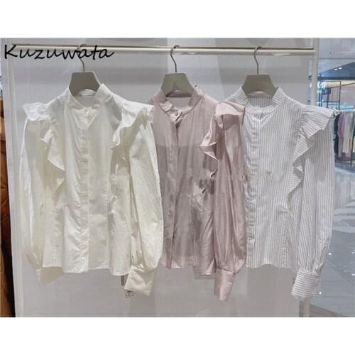 Kuzuwata Women's Ruffle Shirts