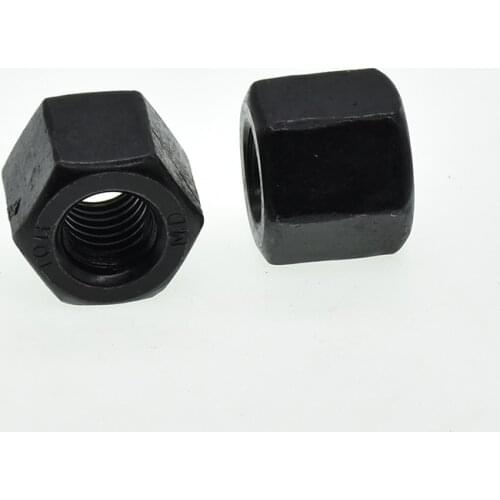 M6 M8 M12 M10 M14 M16 M18 M20 M22 M24 M27 Black Carbon Steel Hexagon Thick Nuts