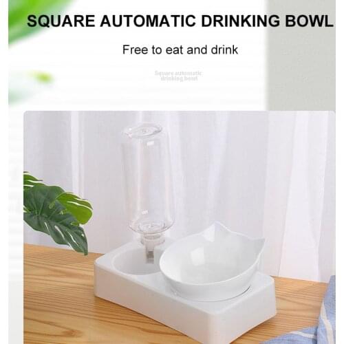 Non-Slip Cat Double Pet Bowl Pet Raised Stand Food Water Anti-Overturning Bowls Cats Dogs Feeders Pet Products Supplies