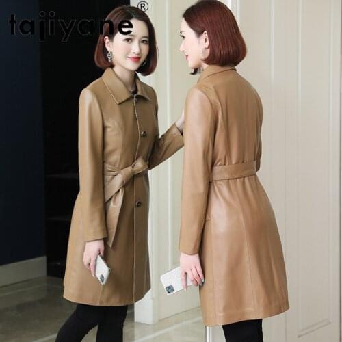 Autumn Korean Women Clothes Real Leather Jackets Woman Genuine Sheepskin Coats Female Long Coat Mujer Chaqueta TN1940