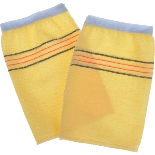 2Pcs/Set Shower Spa Exfoliator Two-sided Disposable Bath Glove Dead Skin Removal Bathroom Products Body Cleaning Scrub Mitt Rub