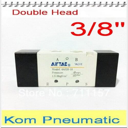 5 way 2 position 3/8" BSPT Double Air Piloted Pneumatic Valve 4A320-10 3/8 inch