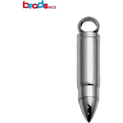 Beadsnice necklace pendant bullet charms 925 sterling silver jewelry findings spike bullet charms for necklace making ID 34954