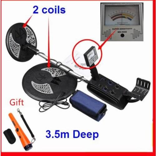 MD-5008 Underground Metal Detector Double Probes Exploration Gold Silver Element Archaeological Probe MD5008 Depth 3 Meters