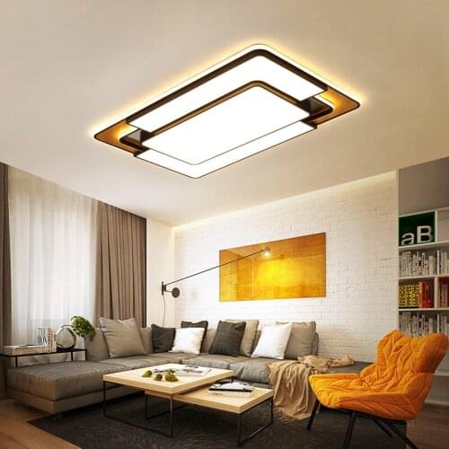 LED Ceiling Lights for Living Room Corridor Bedroom Indoor Lighting Home Metallic Overlap Luster Dimmable Mounted 110V 220V