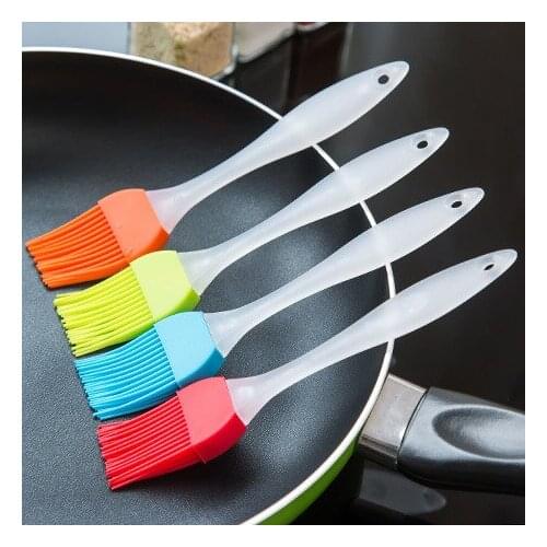 BBQ Silicone Brush Outdoor Barbecue BBQ Cooking Seasoning Sauces Condiments Oil Brush High Temperature Resistant Silicone Brush