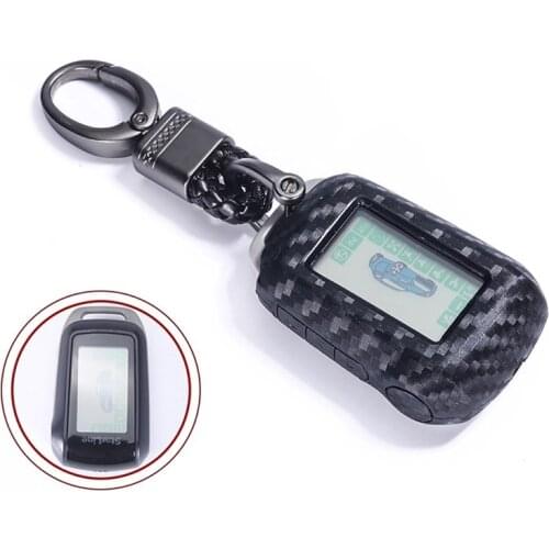 Carbon Fiber Silicone Car Key Case For StarLine A92 A62 V62 MOTO V63 A94 A64 T94 Two Way Car Alarm LCD Remote Control Cover Bag