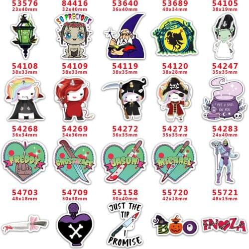 DIY Craft Supplies Sewing Accessories Cartoon Halloween Printed Planar Resins Mold 30 Pieces. PR-53576