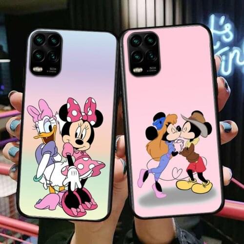 Minnie Mouse Mickey Hug cartoon Phone Case For XiaoMi Redmi Note 11 10 9S 8 7 6 5 A Pro T Y1 Anime Black Cover Silicone Back Pre