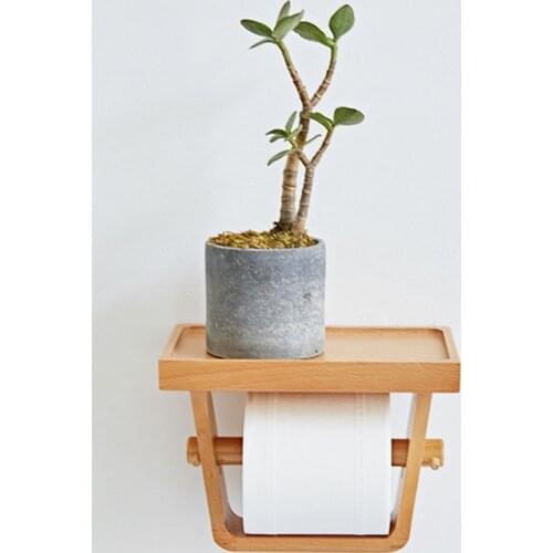 Bathroom Toilet Paper Holder Household Toilet Tissue Box Paper Tube Wooden Simple Toilet Roll Holder