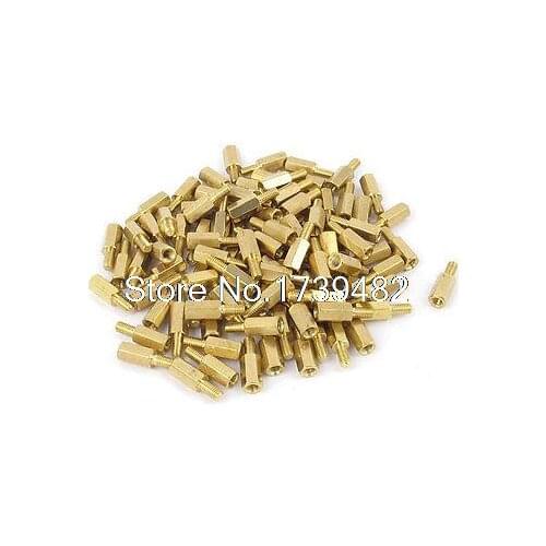 100Pcs M3 Male Female Thread Brass PCB Spacer Hex Standoff Pillar 9mm