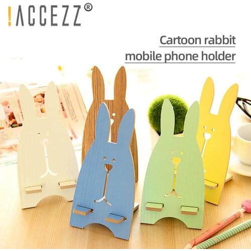 !ACCEZZ Wooden Phone Holder Portable Detachable Wood Charging Stand For iPhone 12 iPad Huawei Xiaomi Samsung Home Desk Bracket