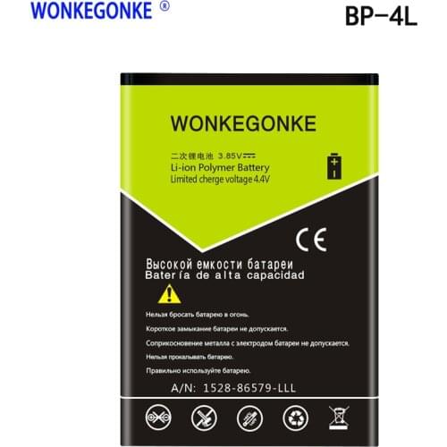 WONKEGONKE 1800mAh BP-4L battery For Nokia E61i E63 E90 E95 E72 E52 E71 6650F N810 N97