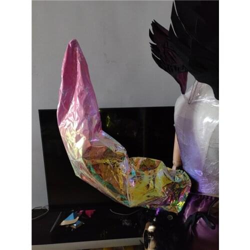 Anime tail 2019 LOL Ahri tail KDA Idol singer kda golden pink tails shiny Nine-Tailed Fox Ahri gorgeous cosplay costume A