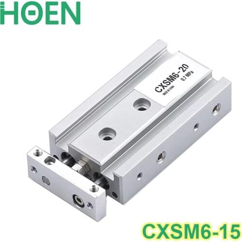 CXSM6-15 High quality miniature double rod cylinder pneumatic 6mm bore 15mm stroke CXSM 6-15 double acting with slide bearing