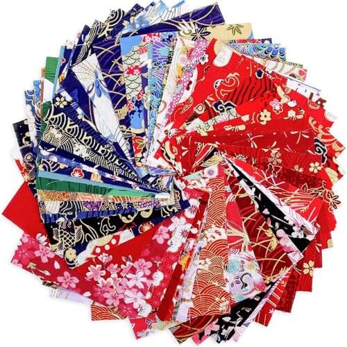 Dailylike 50 Pcs Cotton Quilting Fabric Different Pattern Cloths Pre-Cut Quilt Fabric For DIY Patchwork Art Craft Supplies
