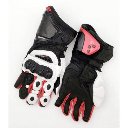 2021 New 2 Colors 100% Genuine Leather GP PRO Motorcycle Long Gloves Racing Driving GP PRO Motorbike Original Cowhide Gloves