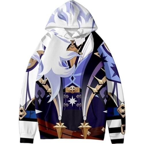 Genshin Impact Kaeya Alberch 3D Fashion Fall Winer Suit Hoodies Sportswear Hooded Youthful Kawaii Women/Men The hooded
