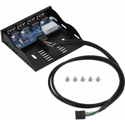 USB2.0 Floppy Front Panel 3.5'' Floppy Bay 9 Pin to 4 Interface USB 2.0 HUB