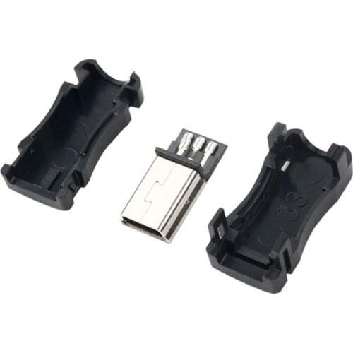 Hot sale 50PCS/LOT Mini USB male head -5PF male head MINIUSB plug shell width 9MM