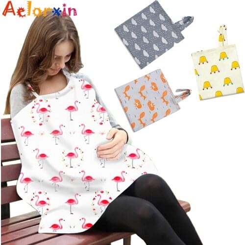 Colorful Pattern Cotton Breastfeeding Cover Scarf Breathable Baby Feeding Outdoors Nursing Cloth Nursing Cover Breastfeeding