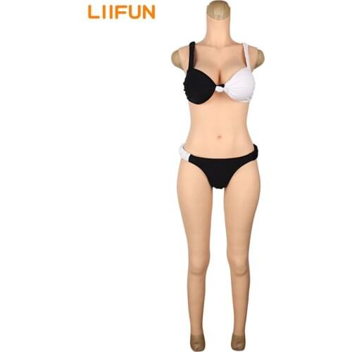 Liifun Artificial Silicone Female Bodysuit Full-Body Breast Forms For Cross-dresser Shemale Transgender Body Suit Bodysuit