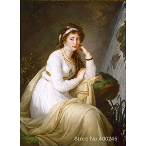 Famous Portrait Elisabeth Vigee Lebrun Anna Ivanovna Baryatinskaya Tolstoy oil Painting canvas High quality Hand painted