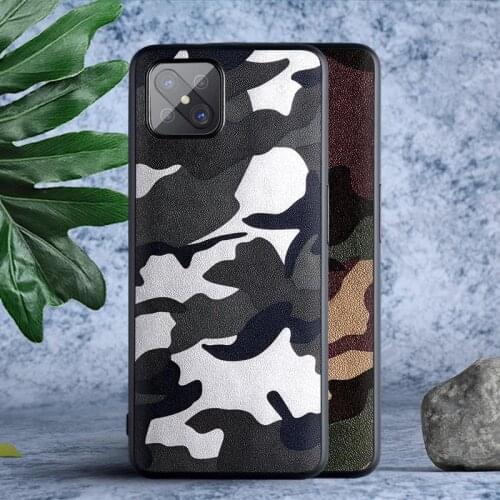 Camouflage leather case for Oppo Reno4 Z 5G A92S case cover with TPU+PC 2in1 material .case for Oppo Reno 4 Z 5G