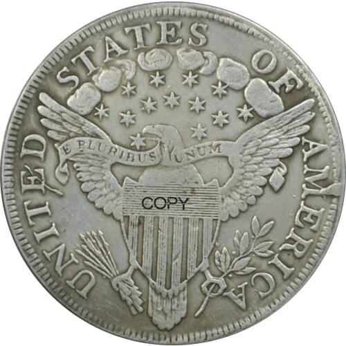 United States Of America 1798 Liberty Draped Bust Brass Silver Plated Copy Coins