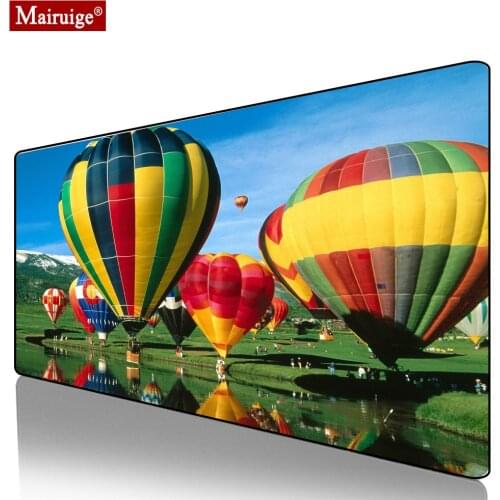 Hot Air Balloon Mouse Pad Large Landscape Colored Mat alfombrilla raton MousePad 90x40cm Gaming Accessories Desktop Pad