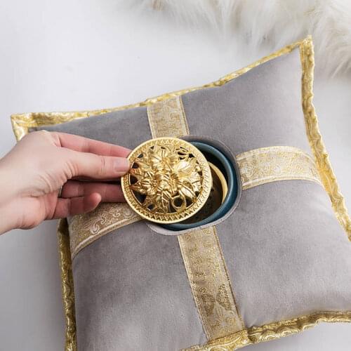 30*30cm Creative Incense Burner Pillow Incense Burner Base Luxury Home Decoration Pillow with Core with Incense Burner