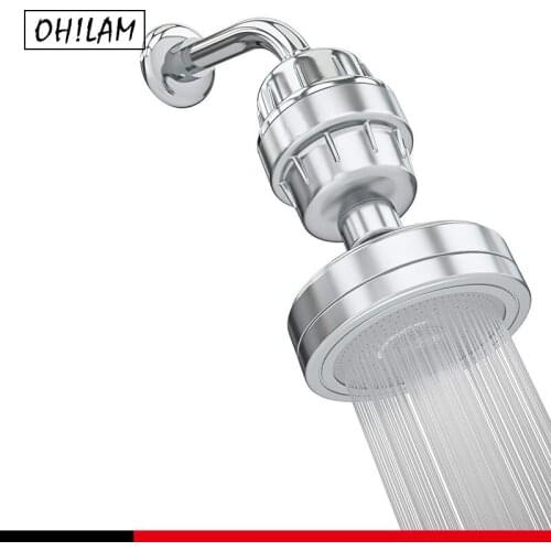Shower Head With Filter 15 Stage Filtration Shower Filter For Hard Water Vitamin C E infused Shower Water Filter SPA Effect