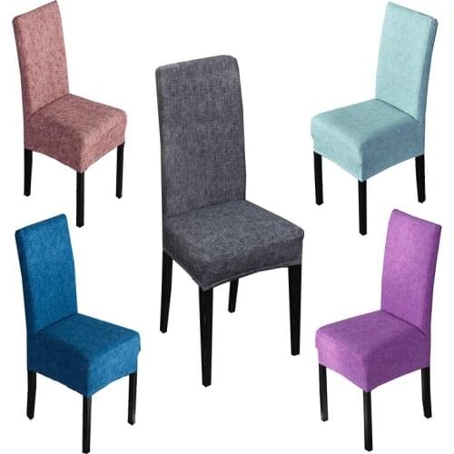 LAGMTA New product Removable Striped Restaurant Seats Flax Stretch Spandex Chair Cover For Hotel Wedding Banquet