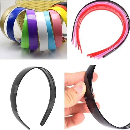 5pcs Mixed Color Plastic Wide Hair Band Headband 20mm Hair Accessory Resin Solid Color Hair Band Hair Hoop Black White Fashion