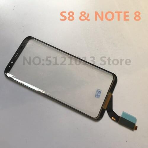 Original Samsung Galaxy S8 plus G955 note 8 N950 LCD display outer touch panel screen glass replacement Front Glass Lens
