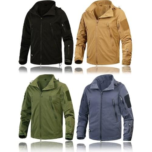 Autumn Mens Jacket Coat Military Clothing Tactical Outwear US Army Breathable Nylon Light Windbreaker